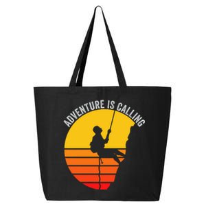 Adventure Is Calling Funny Camping & Fishing Hiking & Nature Camping Outdoors 25L Jumbo Tote