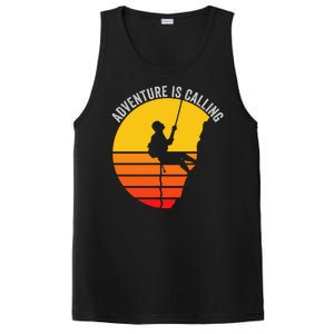 Adventure Is Calling Funny Camping & Fishing Hiking & Nature Camping Outdoors PosiCharge Competitor Tank