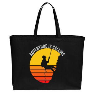 Adventure Is Calling Funny Camping & Fishing Hiking & Nature Camping Outdoors Cotton Canvas Jumbo Tote