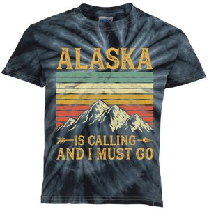 Alaska Is Calling And I Must Go Kids Tie-Dye T-Shirt