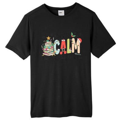 All Is Calm Said No Teacher Ever Funny Christmas Teacher Tall Fusion ChromaSoft Performance T-Shirt