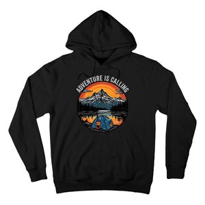 Adventure Is Calling Funny Camping & Fishing Father’s Day Camping Outdoors Hoodie