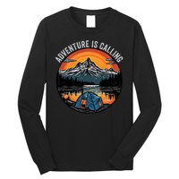 Adventure Is Calling Funny Camping & Fishing Father’s Day Camping Outdoors Long Sleeve Shirt