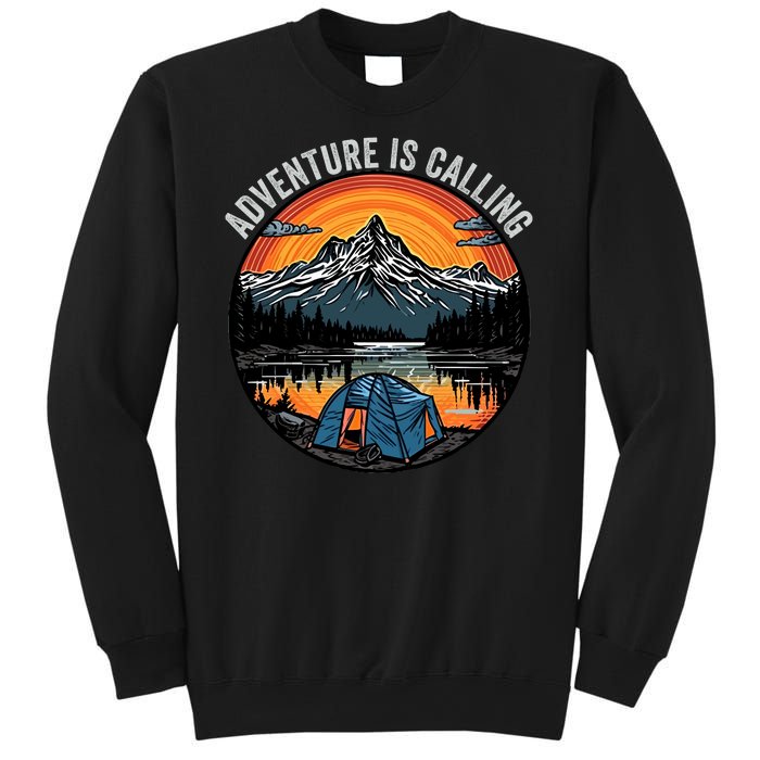 Adventure Is Calling Funny Camping & Fishing Father’s Day Camping Outdoors Sweatshirt