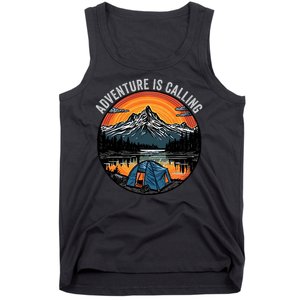 Adventure Is Calling Funny Camping & Fishing Father’s Day Camping Outdoors Tank Top