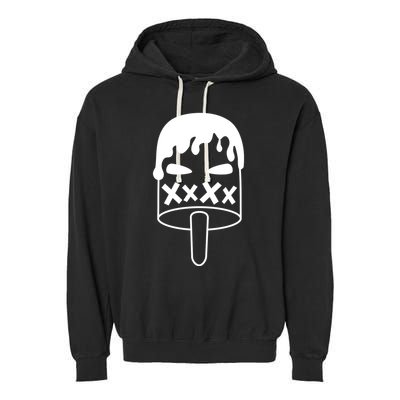Angry Evil Ice Cream Garment-Dyed Fleece Hoodie