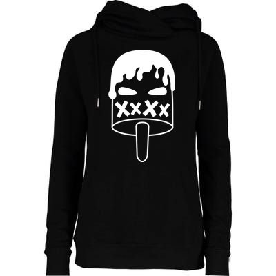 Angry Evil Ice Cream Womens Funnel Neck Pullover Hood