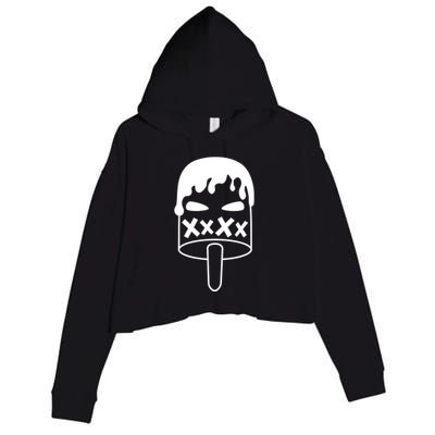 Angry Evil Ice Cream Crop Fleece Hoodie