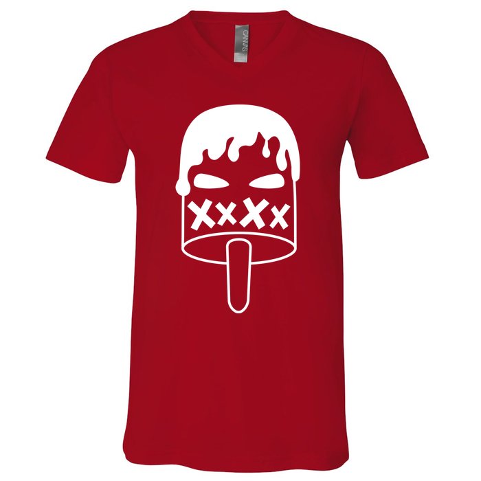 Angry Evil Ice Cream V-Neck T-Shirt