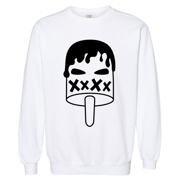 Angry Evil Ice Cream Garment-Dyed Sweatshirt