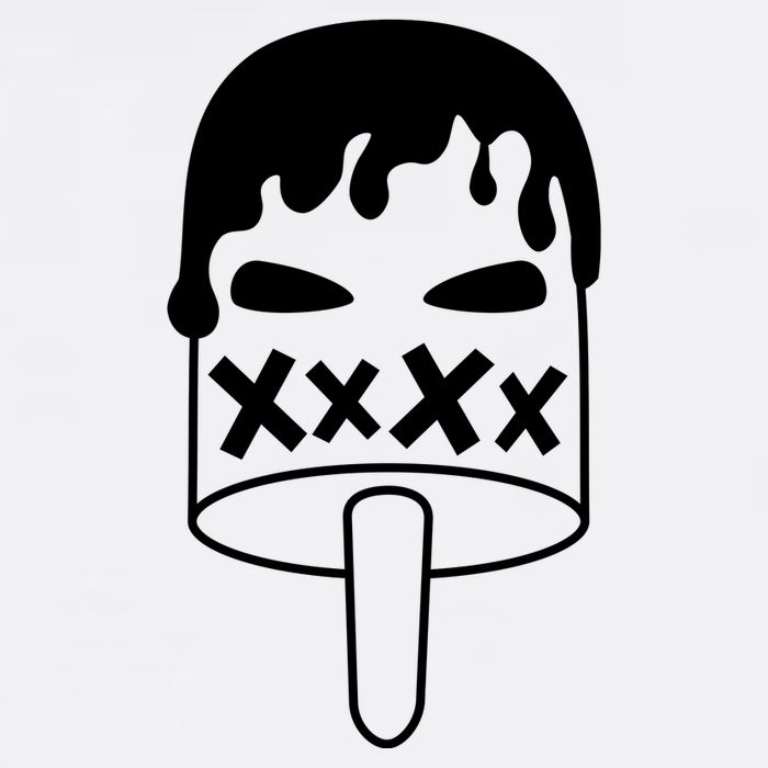 Angry Evil Ice Cream Garment-Dyed Sweatshirt