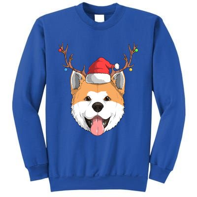 Akita Inu Dog Santa Claus Hat Christmas Xmas Reindeer Gift Sweatshirt