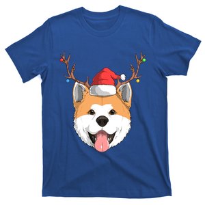 Akita Inu Dog Santa Claus Hat Christmas Xmas Reindeer Gift T-Shirt