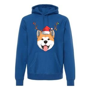 Akita Inu Dog Santa Claus Hat Christmas Xmas Reindeer Gift Premium Hoodie