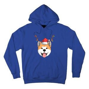 Akita Inu Dog Santa Claus Hat Christmas Xmas Reindeer Gift Tall Hoodie