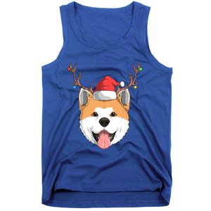 Akita Inu Dog Santa Claus Hat Christmas Xmas Reindeer Gift Tank Top