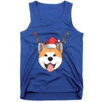 Akita Inu Dog Santa Claus Hat Christmas Xmas Reindeer Gift Tank Top