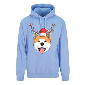 Akita Inu Dog Santa Claus Hat Christmas Xmas Reindeer Gift Unisex Surf Hoodie