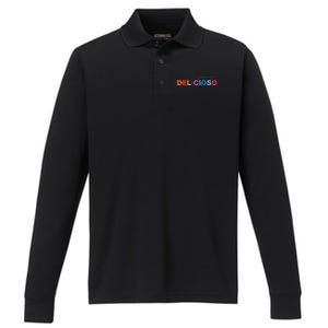 America Is Delicioso Positive Message Cool Gift Usa Gift Performance Long Sleeve Polo