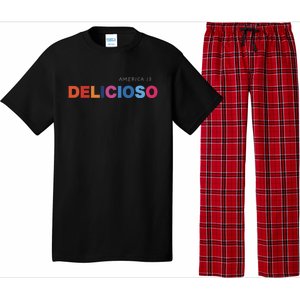 America Is Delicioso Positive Message Cool Gift Usa Gift Pajama Set