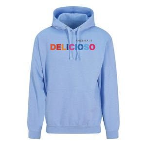 America Is Delicioso Positive Message Cool Gift Usa Gift Unisex Surf Hoodie