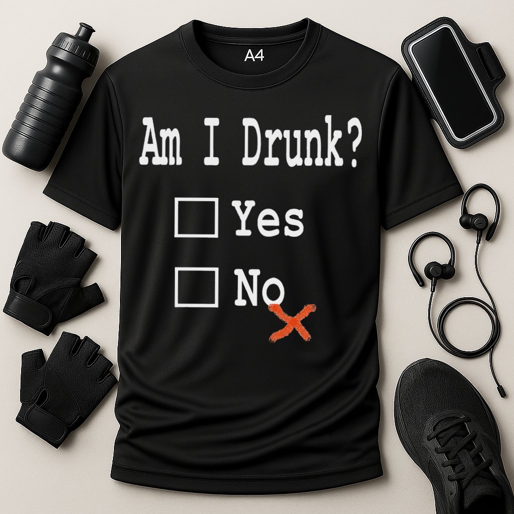 Am I Drunk Yes Or No Beer Wine And Whiskey Humor Performance Shirt