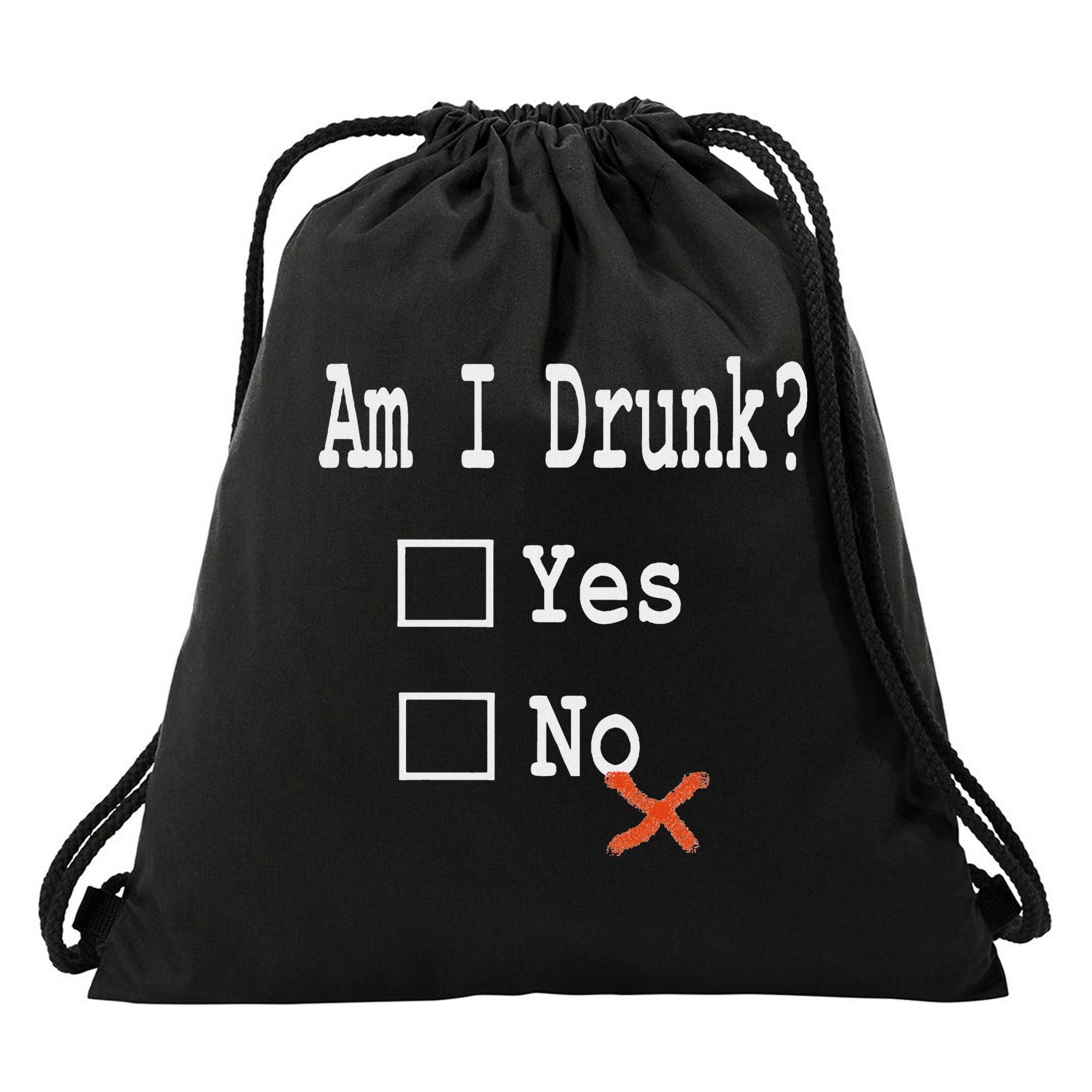 Am I Drunk Yes Or No Beer Wine And Whiskey Humor Drawstring Bag