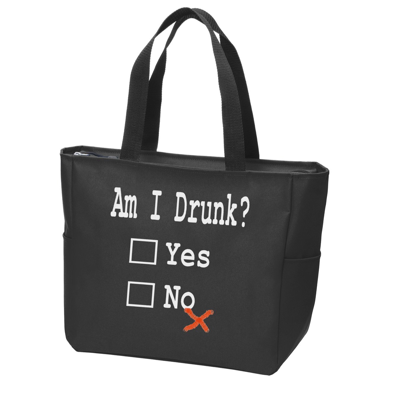 Am I Drunk Yes Or No Beer Wine And Whiskey Humor Zip Tote Bag