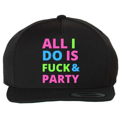 All I Do Is F**k And Party Rave Wool Snapback Cap