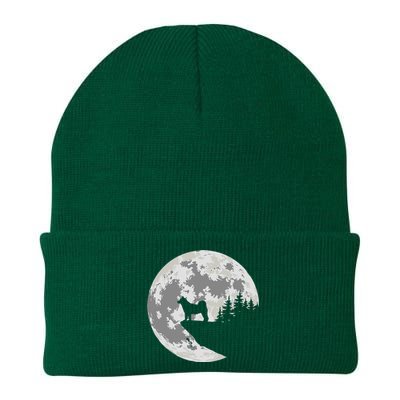 Akita Inu Dog Lover Moon Funny Halloween Knit Cap Winter Beanie