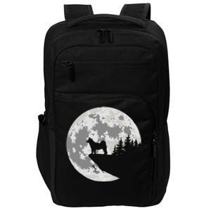 Akita Inu Dog Lover Moon Funny Halloween Impact Tech Backpack