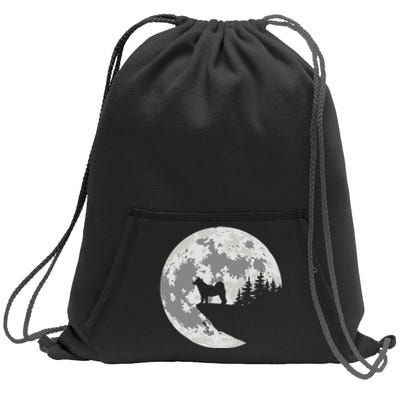 Akita Inu Dog Lover Moon Funny Halloween Sweatshirt Cinch Pack Bag