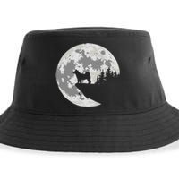 Akita Inu Dog Lover Moon Funny Halloween Sustainable Bucket Hat