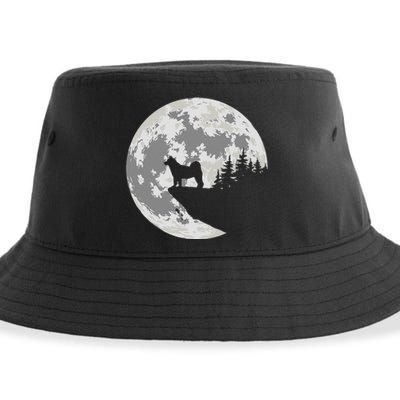 Akita Inu Dog Lover Moon Funny Halloween Sustainable Bucket Hat