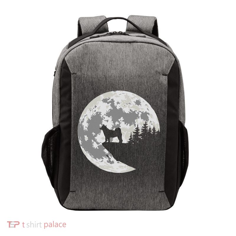 Akita Inu Dog Lover Moon Funny Halloween Vector Backpack