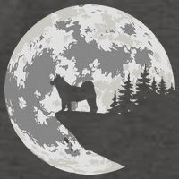 Akita Inu Dog Lover Moon Funny Halloween Vector Backpack