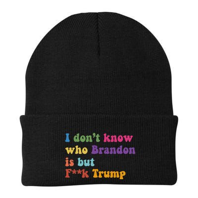Antitrump I DonT Know Brandon Satirical Design Beanie