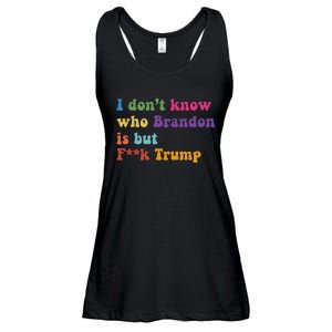 Antitrump I DonT Know Brandon Satirical Design Ladies Essential Flowy Tank