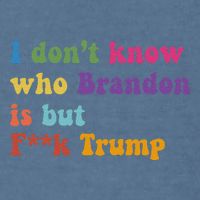 Antitrump I DonT Know Brandon Satirical Design Garment-Dyed Sweatshirt