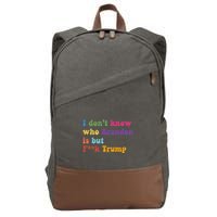 Antitrump I DonT Know Brandon Satirical Design Cotton Canvas Backpack