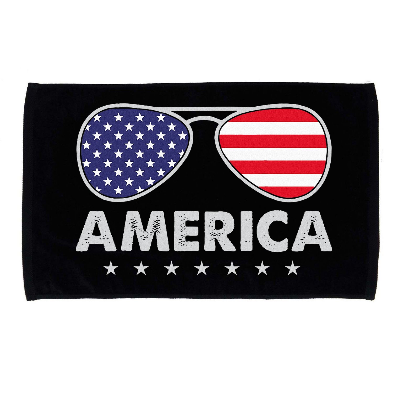 America Independence Day Funny Glasses Flag Microfiber Hand Towel