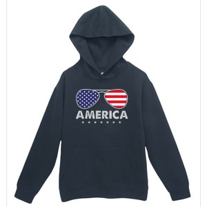 America Independence Day Funny Glasses Flag Urban Pullover Hoodie