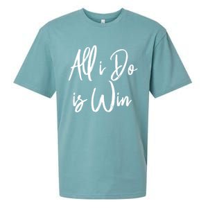 All I Do Is Win Motivational Gym Sports Work Great Gift Sueded Cloud Jersey T-Shirt