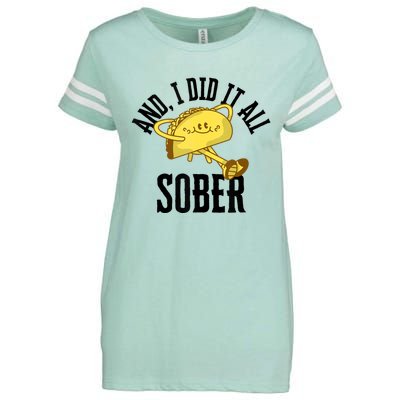 And I Did It All Sober Gift For Drinkers Alcoholics Enza Ladies Jersey Football T-Shirt