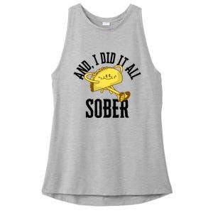 And I Did It All Sober Gift For Drinkers Alcoholics Ladies PosiCharge Tri-Blend Wicking Tank