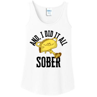 And I Did It All Sober Gift For Drinkers Alcoholics Ladies Essential Tank