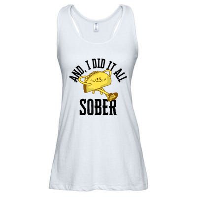 And I Did It All Sober Gift For Drinkers Alcoholics Ladies Essential Flowy Tank