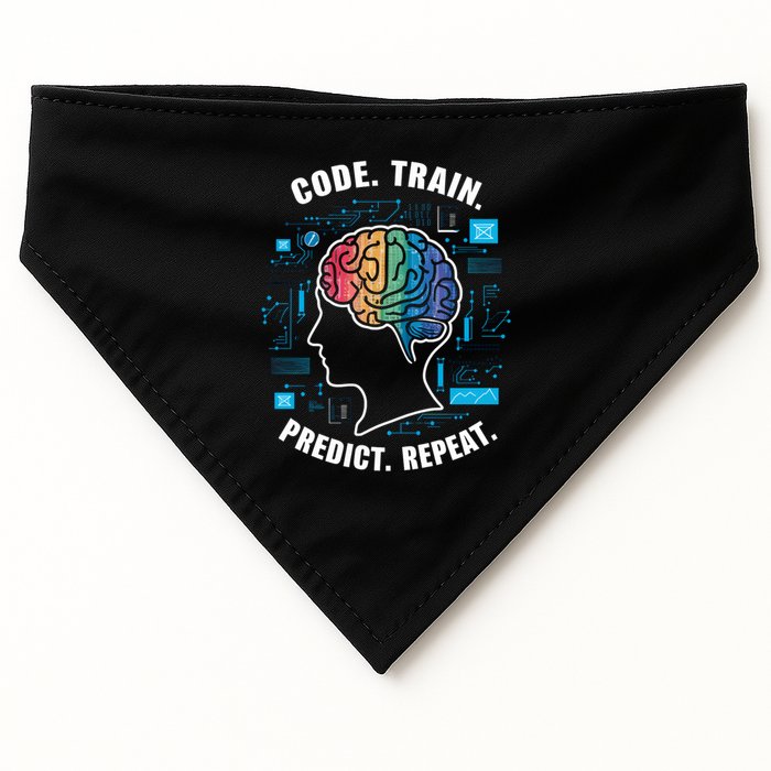 Artificial Intelligence Engineer Ai And Machine Learning Gift USA-Made Doggie Bandana