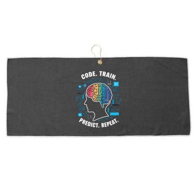 Artificial Intelligence Engineer Ai And Machine Learning Gift Large Microfiber Waffle Golf Towel