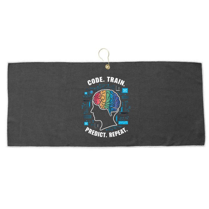 Artificial Intelligence Engineer Ai And Machine Learning Gift Large Microfiber Waffle Golf Towel